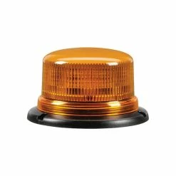 Promo ✨ Narva Eurotech Low Profile LED Strobe/Rotator Light With 6 Selectable Flash Patterns - Flange Base - Amber, 12/24V 😍