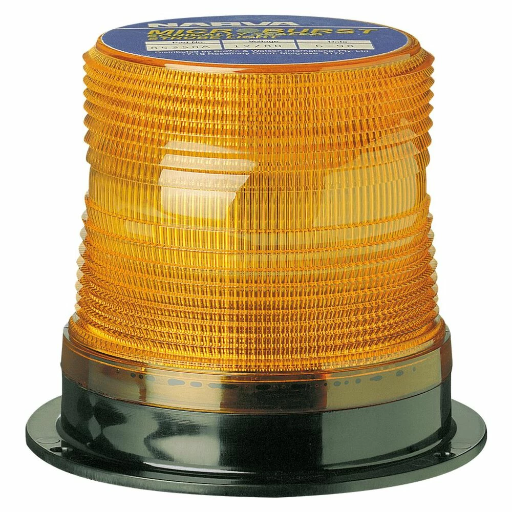 Hot Sale 👍 Narva LED Sonically Sealed Strobe Light - Flange Base - Amber, 12-48V 🎉