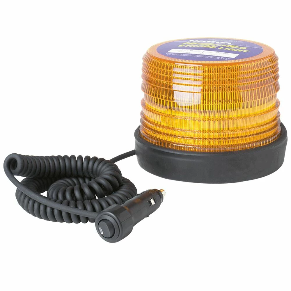 Brand new ๐ Narva Hi Optics Double Flash Strobe Light - Magnetic Base - Amber, 12-48V โ๏ธ