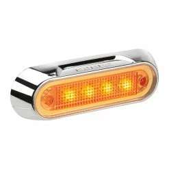 Deals 🌟 Narva Model 8 LED Front End Outline Marker With Chrome Base - Amber 👏